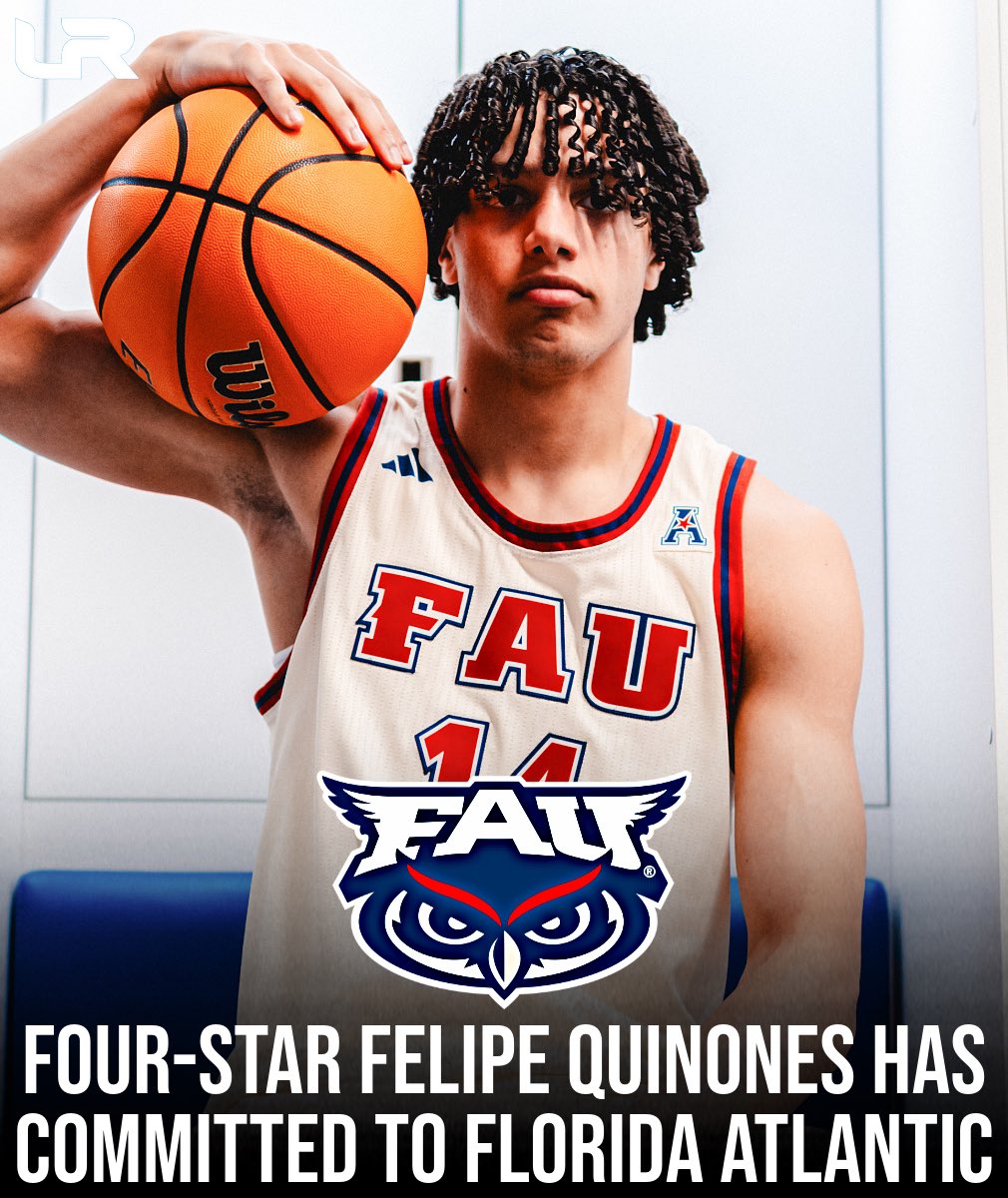 KayserHoops's tweet image. NEWS: 2026 4⭐️ Felipe Quinones has committed to Florida Atlantic, sources tell @LeagueRDY.

Quinones is a versatile 6-foot-5 guard who can facilitate, score in a variety of ways, and defend multiple spots defensively.

Ranked as the #68 overall prospect in the @SCNext 100.