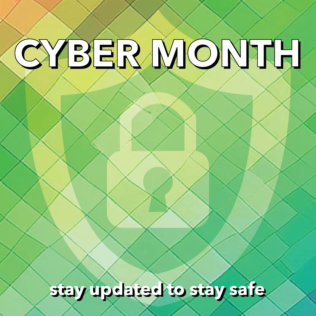 Week 5 of #CyberMonth: Stay updated to stay safe
 
Keep your devices, apps and software up to date:  
 
🔹 Turn on automatic updates 
🔹 Restart regularly
🔹 Delete unsupported software
🔹 Take UNB’s Cybersecurity Training
 
More tips 👉 go.unb.ca/cyber-month