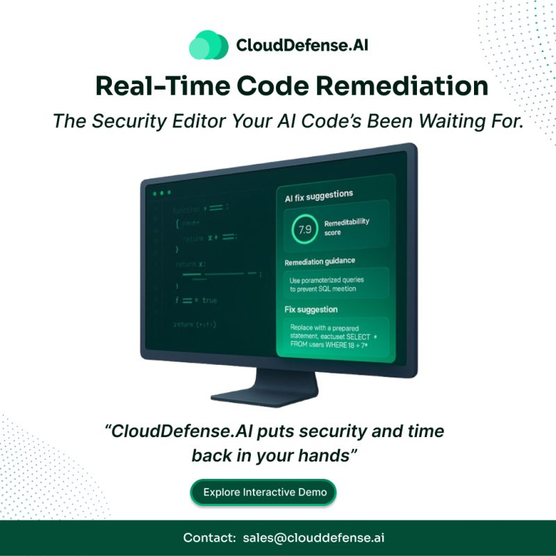 CloudDefenseAI's tweet image. Competitors drown you in alerts. QINA Clarity AI cuts through the chaos — zero noise, AI-powered guidance, and smart risk focus so you fix what truly matters. Real security. Real speed.

Try Now: go.clouddefense.ai/sign-in 

#CloudDefenseAI #QINAClarityAI #AppSec #CIsecurity…