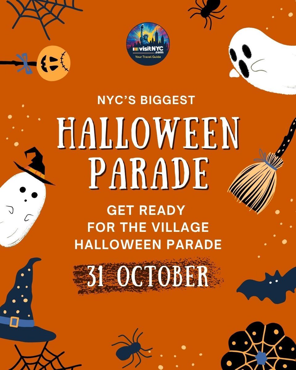 visitnyofficial's tweet photo. NYC is about to get SPOOKY!
From the wild Village Halloween Parade to the Vampire Ball after-party, the city is full of costumes, pumpkins &amp; fun! 
March in the parade, dance at House of Yes, or explore epic pumpkin &amp; light displays, there’s something for everyone!
Check all spook https://t.co/Fq5BUKGprP