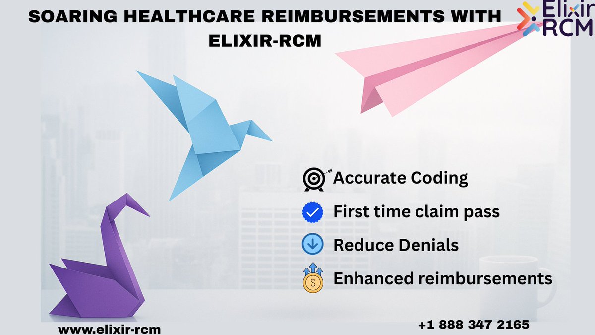 ElixirRcm's tweet image. #revenuecyclemanagement #medicalcoding #medicalbilling #denialmanagement #claimmanagement #insuranceclaims #healthcare #usa