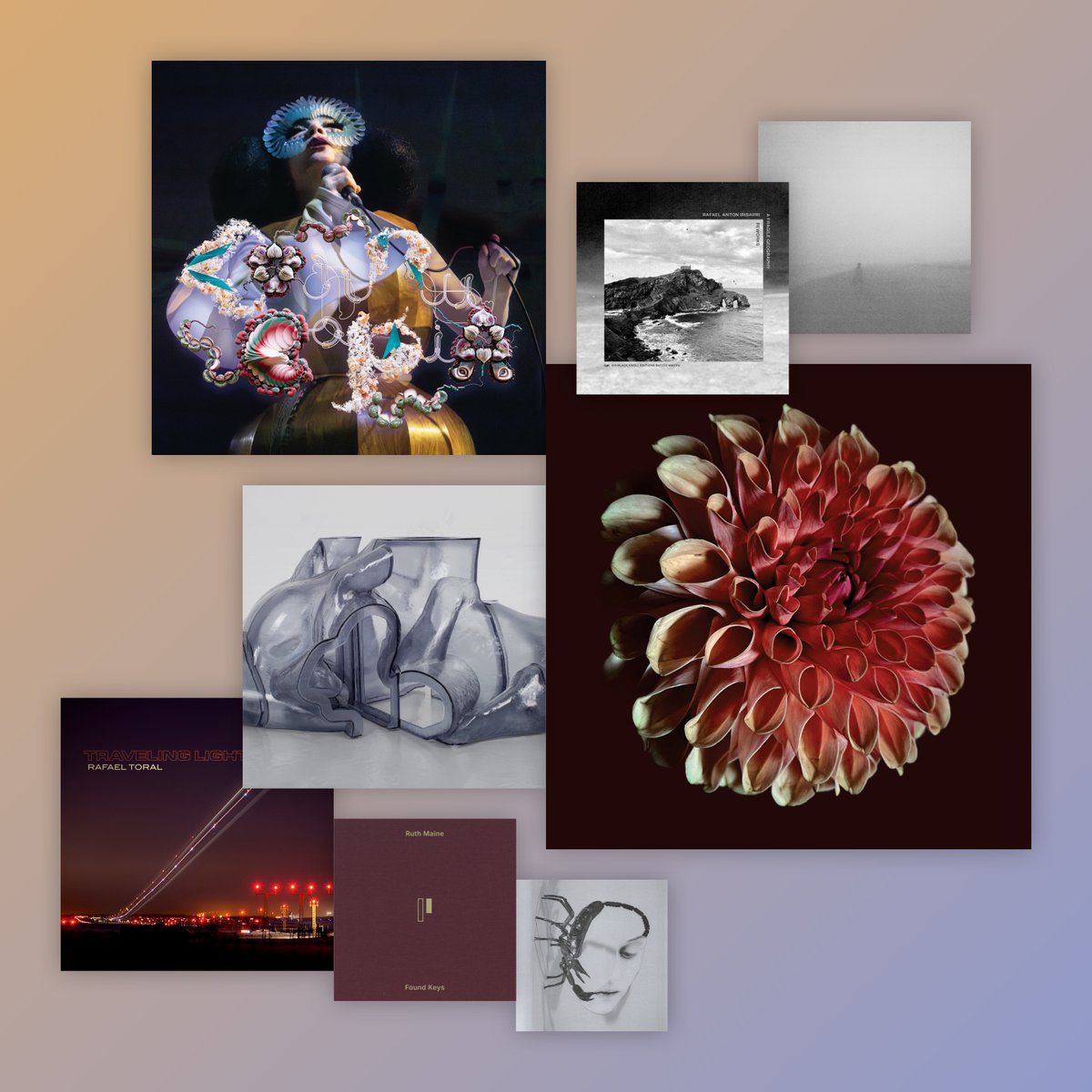 🎧
Jessica Moss - Unfolding
Björk - Cornucopia Live
Carrier - Rhythm Immortal
Rafael Toral - Traveling Light
Jon Porras - Achlys
Rafael Anton Irisarri - A Fragile Geography: Reworks
Ruth Maine (Peter Broderick) - Found Keys
Tortoise - Touch

#nowplaying