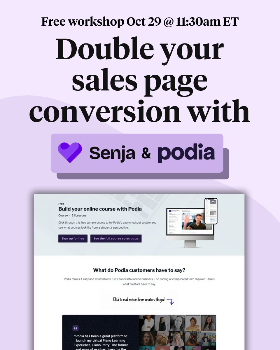 💡 Your sales page = refreshed and driving more sales than ever

We’re partnering with our friends at <a href="/SenjaHQ/">Senja</a> to bring you a live workshop all about sales pages! Learn how to build a high-performing sales page just in time for Black Friday, and get Senja’s best advice for