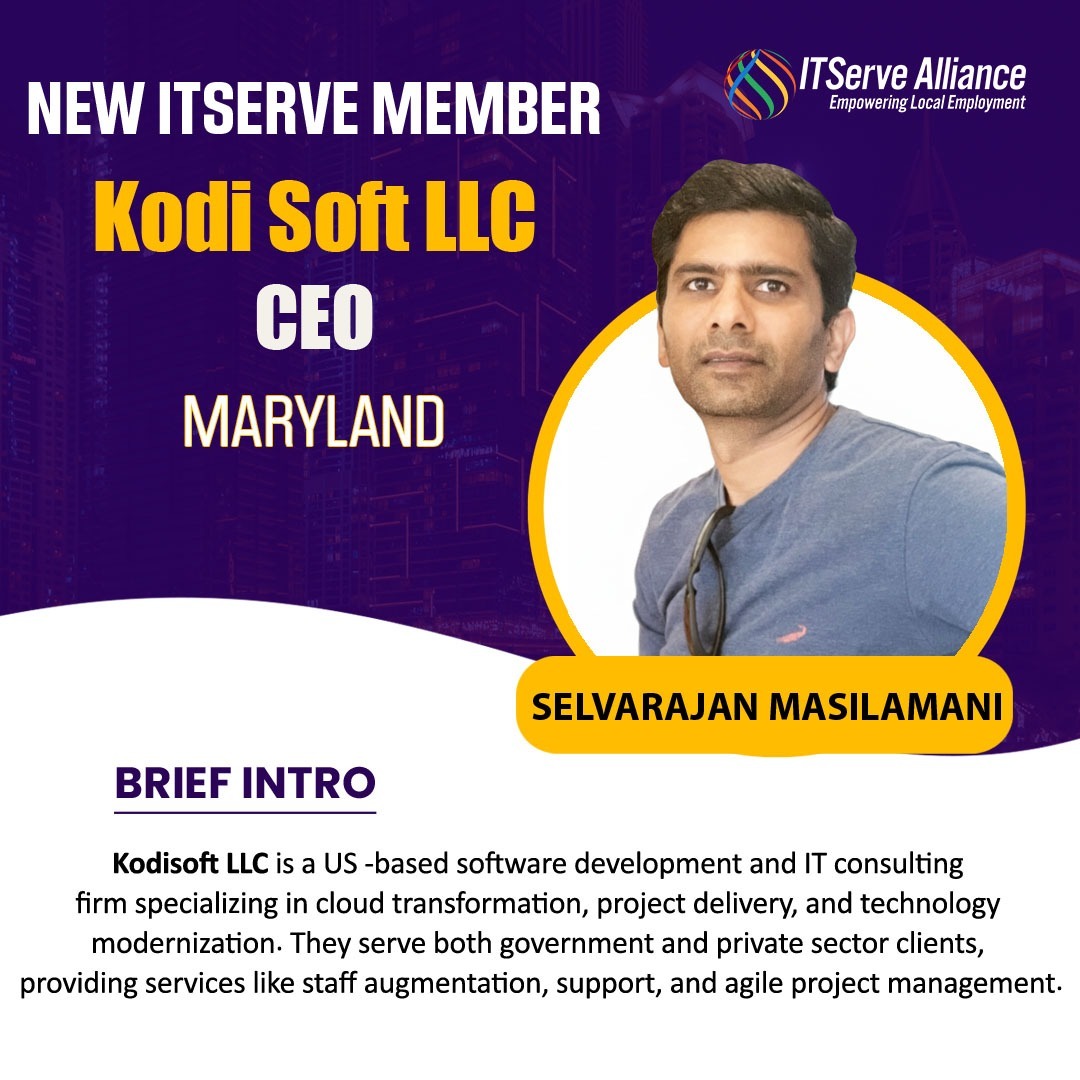 ITServeorg's tweet image. Let’s welcome Selvarajan Masilamani to the ITServe Family. Please get in touch, network, collaborate wherever necessary, and help support each other.

For more details: itserve.org

#ITServeAlliance #ITServeFamily #WelcomeAboard #Networking #Collaboration…