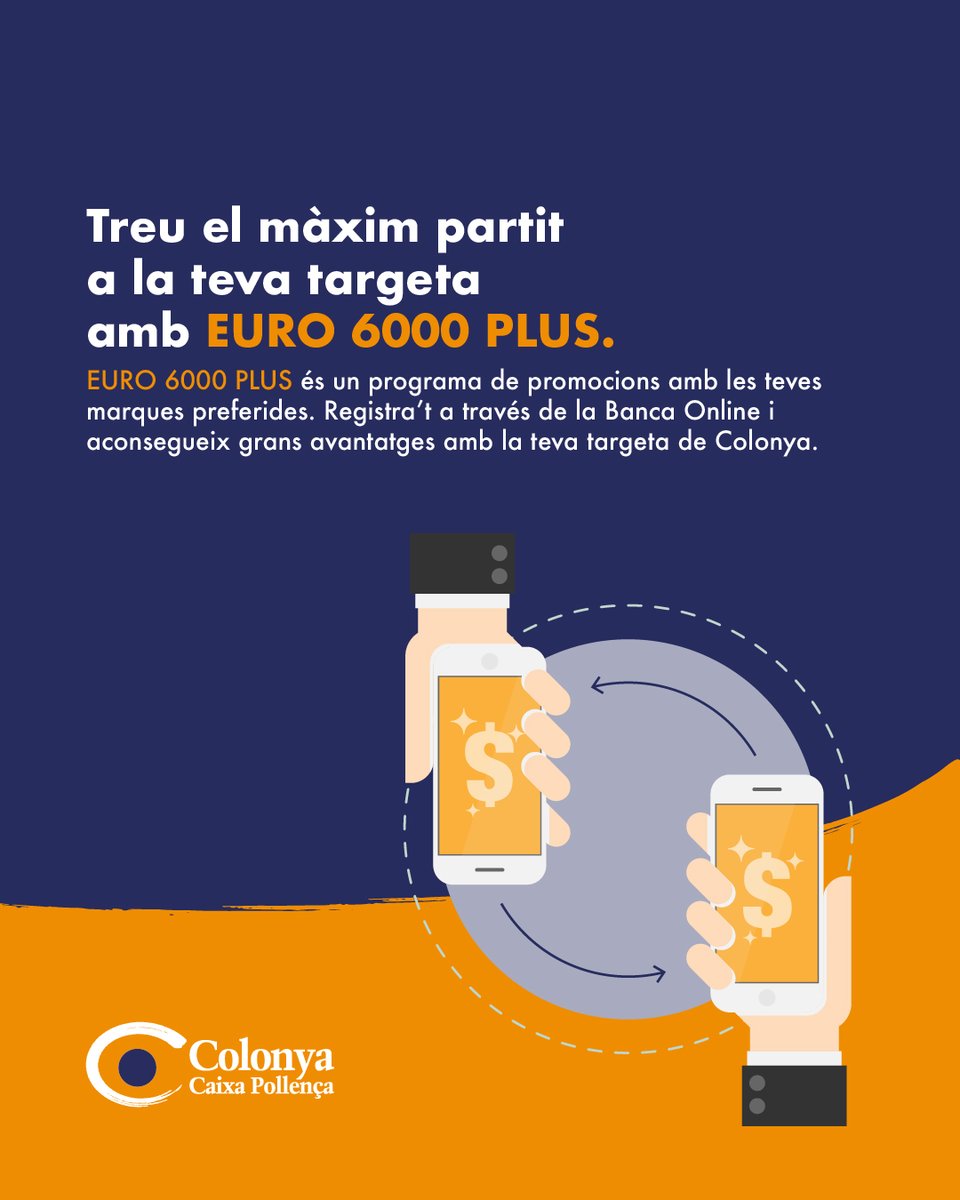 Treure el màxim partit a la teva targeta Colonya ara és més fàcil amb 𝗘𝗨𝗥𝗢 𝟲𝟬𝟬𝟬 𝗣𝗟𝗨𝗦, un programa exclusiu que ofereix promocions i descomptes amb les principals marques del mercat.

🔗 Més informació a la web: colonya.com/es/particulare…