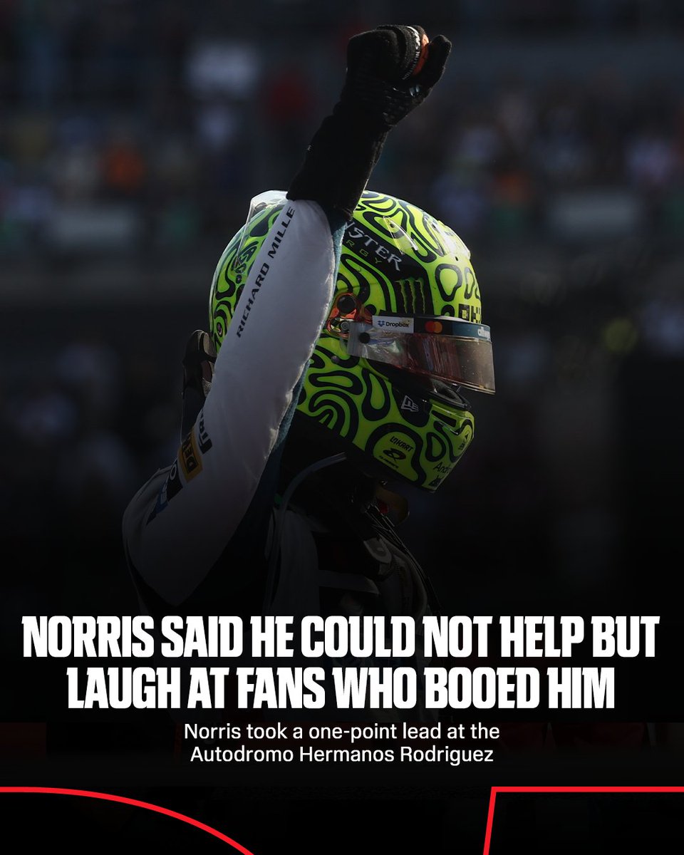 ESPNF1's tweet image. F1 title leader Lando Norris shrugs off boos from Mexico GP fans