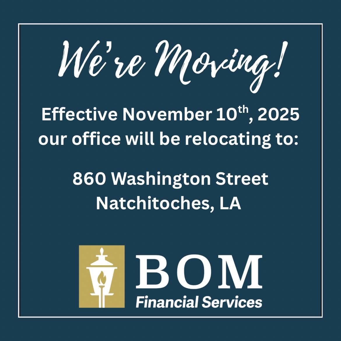 Exciting changes are coming! We will be moving into a new building next month and, with that, insurance and investment services will all be under one roof. 
We can’t wait to continue to serve you from our new offices!