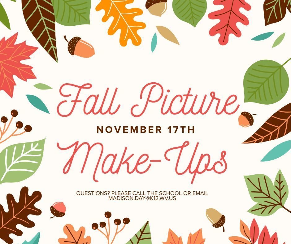 PCMHSWV's tweet image. Attention: Picture make-up day is November 17th.