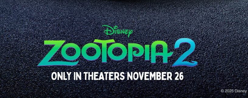 New poster for ‘ZOOTOPIA 2’

In theaters on November 26.