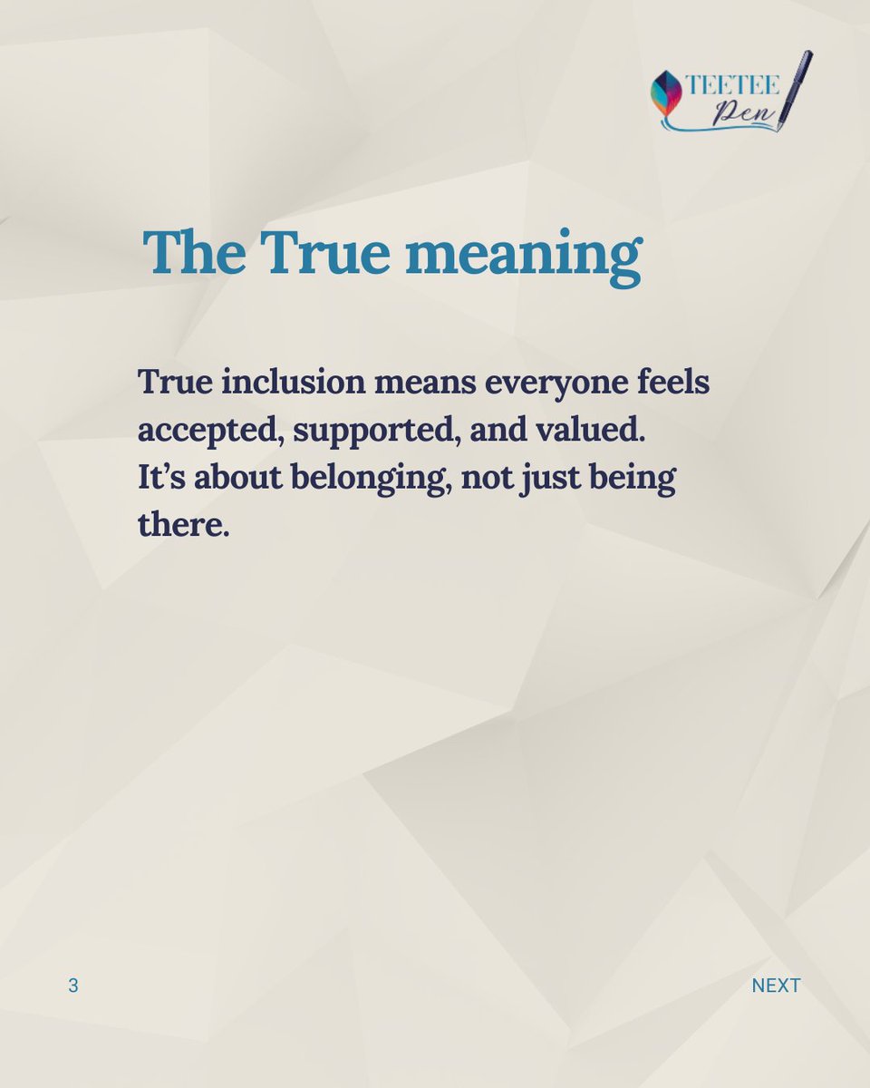 TeeteePen69's tweet photo. Inclusion is more than sitting together. It’s belonging. True inclusion doesn’t stop at physical presence.
Let’s make inclusion a culture, not a checkbox.
#TeeteePen #InclusionMatters #SpecialNeedsAwareness #Belonging #InclusiveEducation #AdvocacyInAction https://t.co/iCkxLCT6Xe
