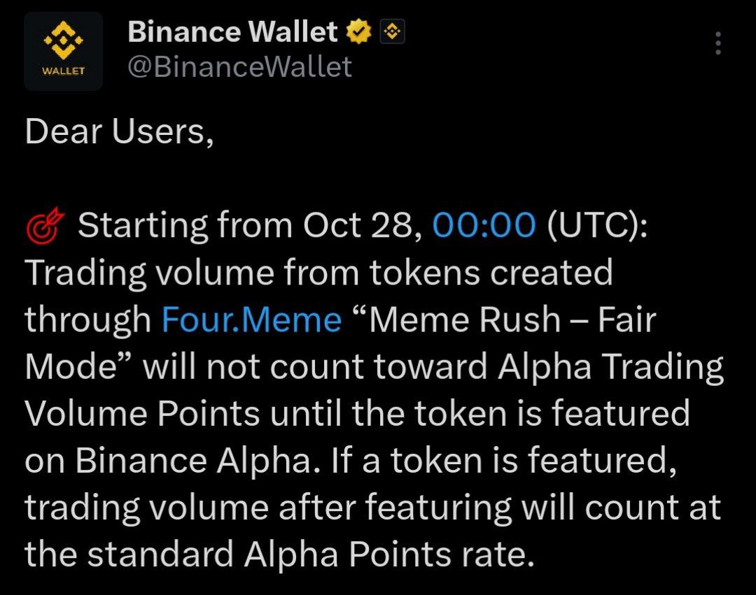 IncomeWay21's tweet photo. Thank you @BinanceWallet for considering our situation 💔

I try my best to get this kind of news from binance exchange 🎉

The good News is > who can trade four. meme that will not count toward alpha trading point 😊

🎉 The effects is > many fake and bot user can't participate binance Alpha Airdrops 🔶

Also today we got a priority Claim 🎁

The last word is > we stand with binance but binance also need to stand with us 😊

#binance #BinanceWallet #BinanceAlpha @cz_binance
