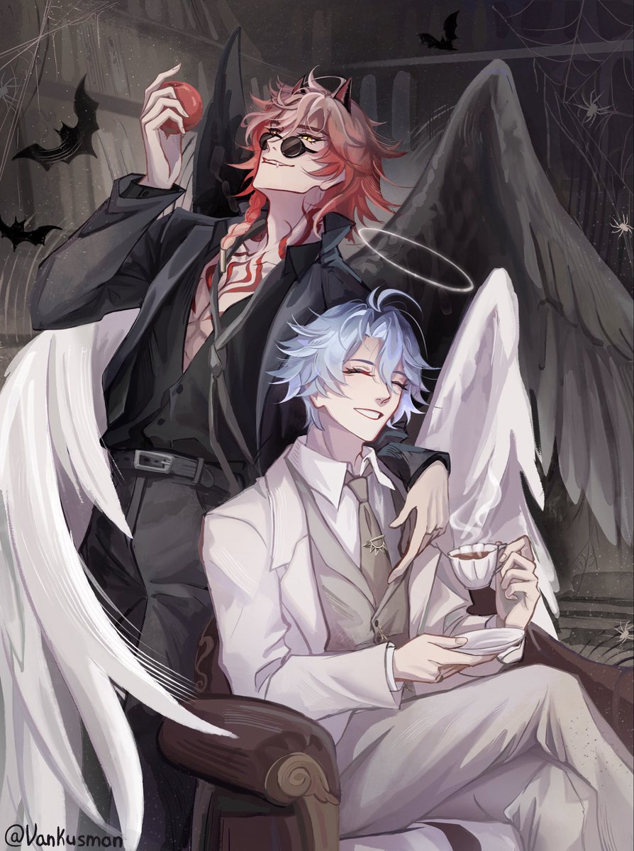 vankusman's tweet photo. Angel Phainon🪽 and demon Mydei🔥

#Phainon #Mydei #phaidei https://t.co/Vg5qTD1jje