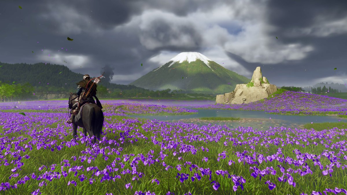 photos_pete's tweet image. Mount Yotei through a Field of Flowers

#GhostofYotei 
@SuckerPunchProd 

#VirtualPhotography #vpretweet
#VPGamers #ThePhotoMode #PS5Share #TheCapturedCollective #ArtisticofSociety #VPWorld