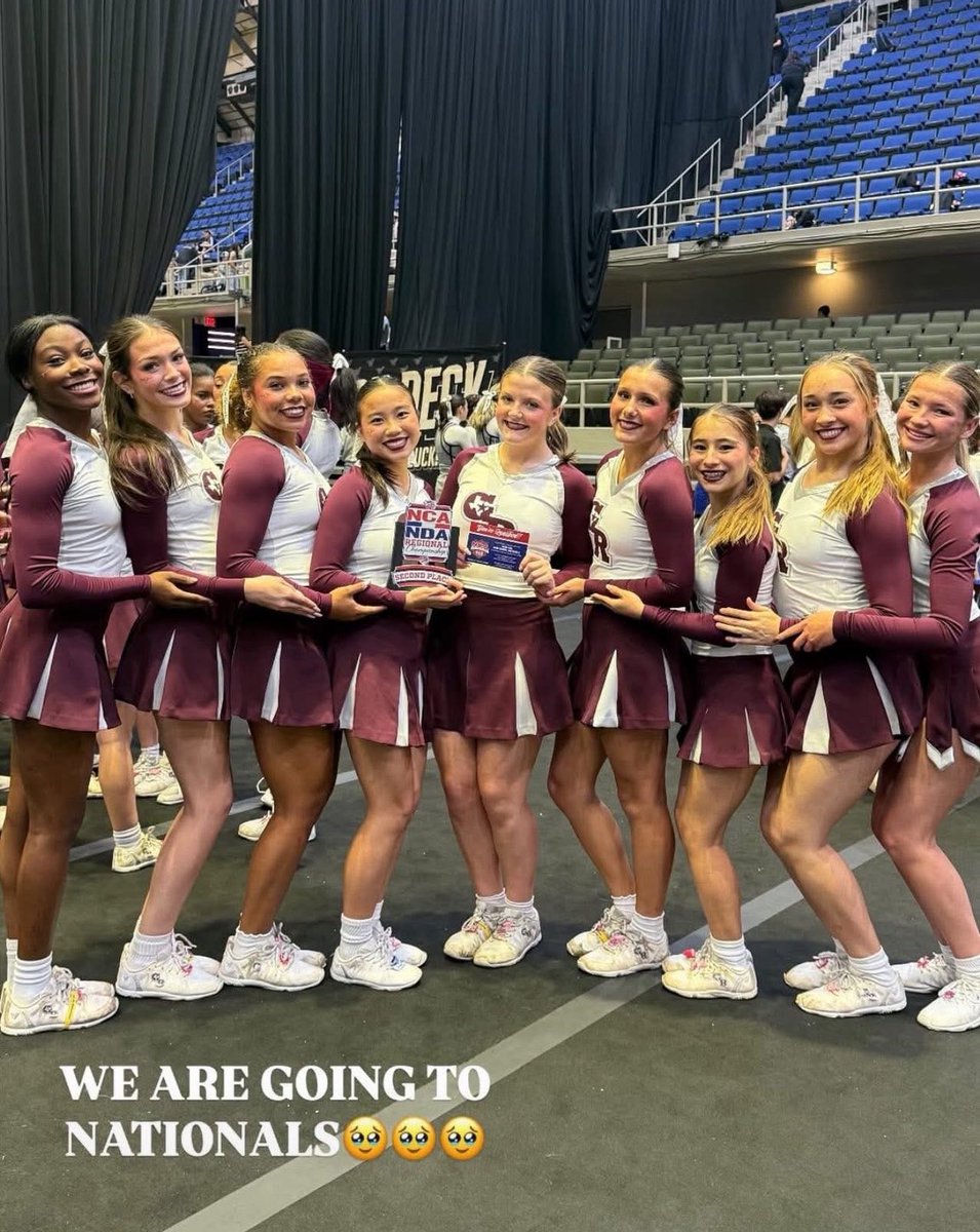 pinkpatterson's tweet photo. From early morning PINK PEP parties to a Sunday out of town competition…these ladies got spirit yes they do…they got that 2nd place - qualified for Nationals SPIRIT TOO! Let’s goooo girls, proud of you and your coaches! #WeAreGr #imready https://t.co/fGFShvOjPt