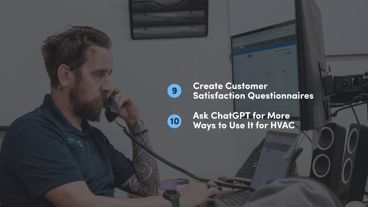 ServiceTitan's tweet image. AI isn’t replacing #HVAC professionals. But it can help your CSRs sound sharper, your technicians prep, and your proposals get out the door faster. Here are practical ways HVAC professionals are using ChatGPT: servicetitan.info/3Jt7kUA
#ServiceTitan