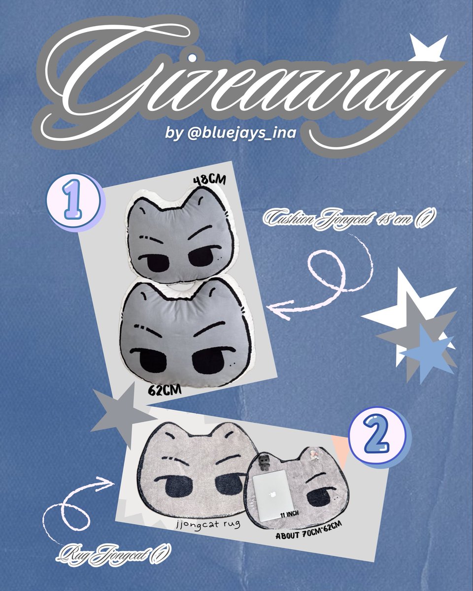 ENHYPEN JAY INDONESIA (@bluejays_ina) on Twitter photo SPECIAL GIVEAWAY by BLUEJAYS_INA
🎁 1 Cushion JJONGCAT 48 cm
🎁 1 Rug JJONGCAT
Rules:
💕RT & Like tweet ini
💕RT & Like Pinned tweet <a href="/eatsomebrownies/">Brownie</a>
💕Drop bukti vote ENHYPEN di 2025 MAMA AWARDS selama periode giveaway berlangsung (drop di reply round 1 dan lanjut round 2 SPECIAL GIVEAWAY by BLUEJAYS_INA
🎁 1 Cushion JJONGCAT 48 cm
🎁 1 Rug JJONGCAT
Rules:
💕RT & Like tweet ini
💕RT & Like Pinned tweet <a href="/eatsomebrownies/">Brownie</a>
💕Drop bukti vote ENHYPEN di 2025 MAMA AWARDS selama periode giveaway berlangsung (drop di reply round 1 dan lanjut round 2