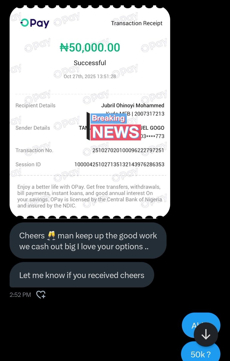 Person wey go bless you no go stress you ..once again thank you big GOGO I appreciate you big time 🤝❤️

10k for my followers tonight 1k for 10 people.... Am so happy for this blessing