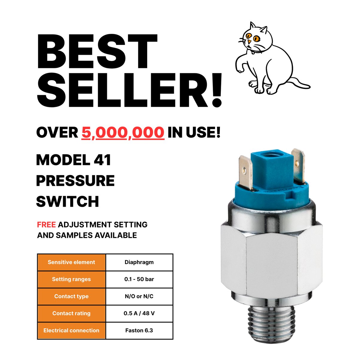 pvllimited's tweet photo. 🚨 Best Seller Alert! 🚨

Introducing the Model 41 Pressure Switch — trusted by over 5,000,000 users worldwide! 🌍

✨ BONUS: Free adjustment setting and samples available!
💡 Reliable, durable, and designed for precision.

Get yours now https://t.co/SmLpuUQaKY https://t.co/8Nj0yg2oSd