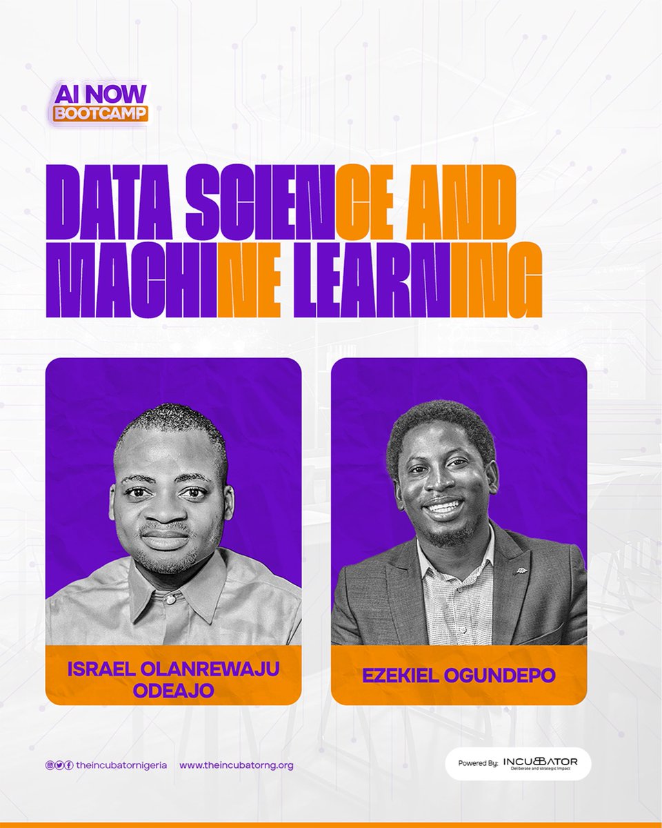 theincubator_ng's tweet photo. Drop your excitement in the comments who's ready to learn?

#theincubatorhub #AINOWBOOTCAMP #CareerInAI #AINOW https://t.co/TgT2FOF5zI