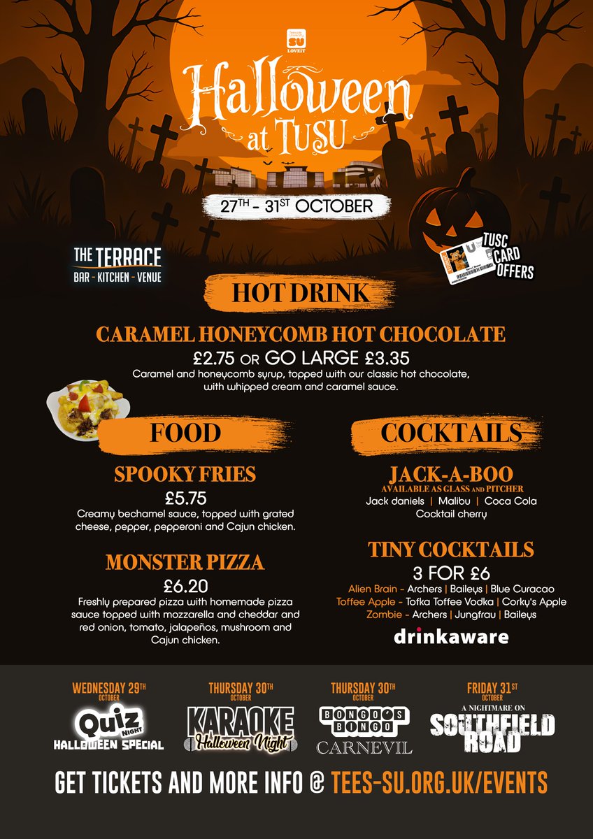Starting from today in The Terrace, kick start Halloween with some spooky food and drink!