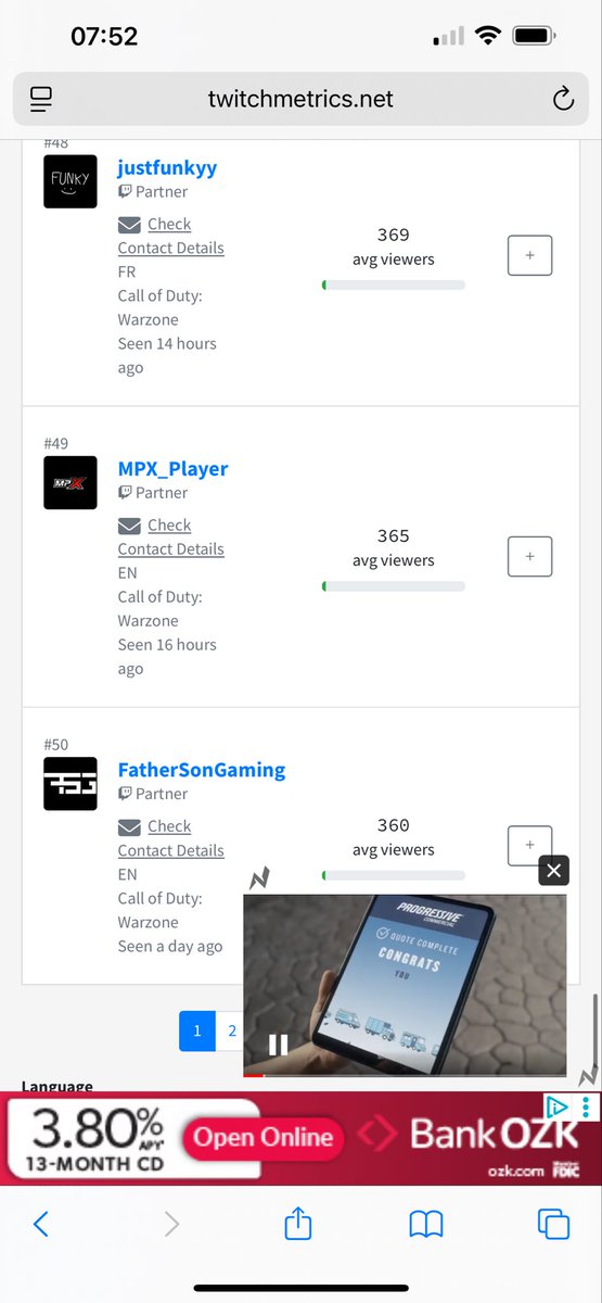 MPX_Player's tweet photo. Officially cracked the Top 50 Warzone Creators on Twitch! 😳

I’m in legit awe right now… 🙏🏼 https://t.co/kwAwf0qo4Q