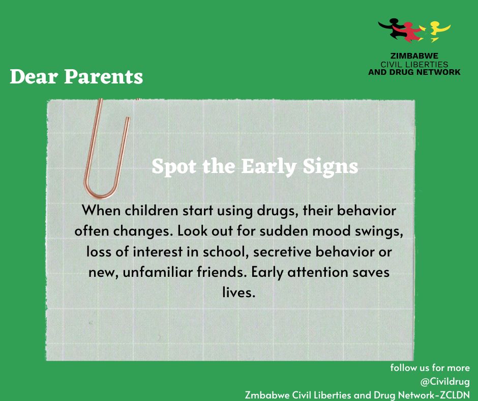 CivilDrug's tweet image. Dear Parents 
Spot the early signs of drug use.