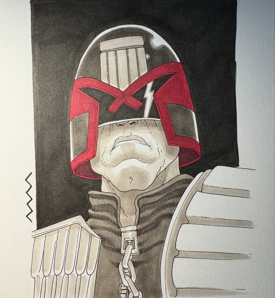 martinmorazzo's tweet photo. Today’s warm up: Judge Dredd! https://t.co/X2pelIk3pc