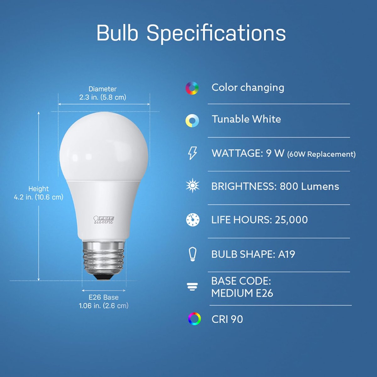 Feit Electric Smart Light Bulbs with RGB Color Changing and Tunable White, 2.4Ghz WiFi Light Bulbs, No Hub Needed, Works with Alexa and Google, Dimmable 60 Watt = LED 9W, OM60/RGBW/CA/AG/3, 3 Pack geni.us/YYzuAdz #Amazon via <a href="/amazon/">Amazon</a> 

#ad #light #home #InteriorDesign