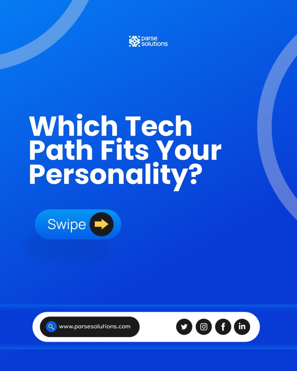 ParseSolutions's tweet image. What career suits your personality best? 👀
 Don’t forget to tag that friend whose personality screams Project Manager😅💙
.
.
.
.
.
#parsesolutions #tech #projectmanagement #cybersecurity #cloudcomputing #businessanalysis