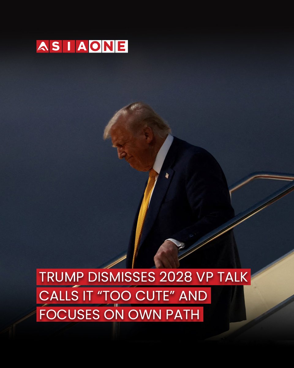 AsiaOne_News's tweet photo. Trump Rejects 2028 Vice President Strategy, Says It’s ‘Too Cute’ | Asia One News

Read Full Story: https://t.co/xvFwNH2B9r

#AsiaOne #Asiaonenews #EnglishNews #DonaldTrump #USPolitics #Trump2028 #PoliticalUpdate #LeadershipFocus #WhiteHouseTalks #ElectionBuzz #GlobalHeadlines #InFocus