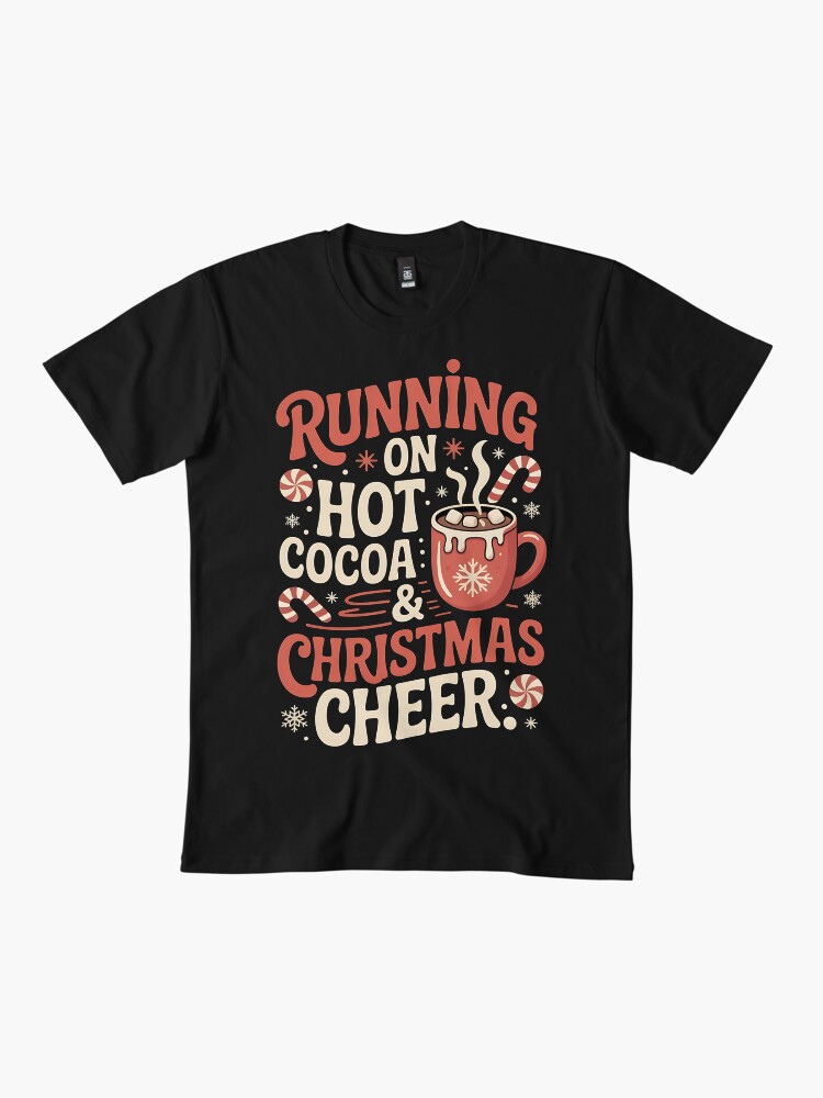 trip1ce's tweet image. Running on Hot Cocoa &amp;amp; Christmas Cheer ☕🎄
Because caffeine is part of the holiday spirit!
Check out 👉 
redbubble.com/i/t-shirt/Runn…

#Christmas2025 #HolidayMood #PODDesign