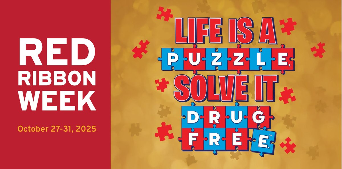 🎗️ Red Ribbon Week is here! 🎗️

From October 27–31, Aldine ISD is proud to stand together in support of living drug-free and making positive choices that empower our students and community. 

Join us as we celebrate, learn, and take a stand all week long. #AldineStory 
👉 Learn