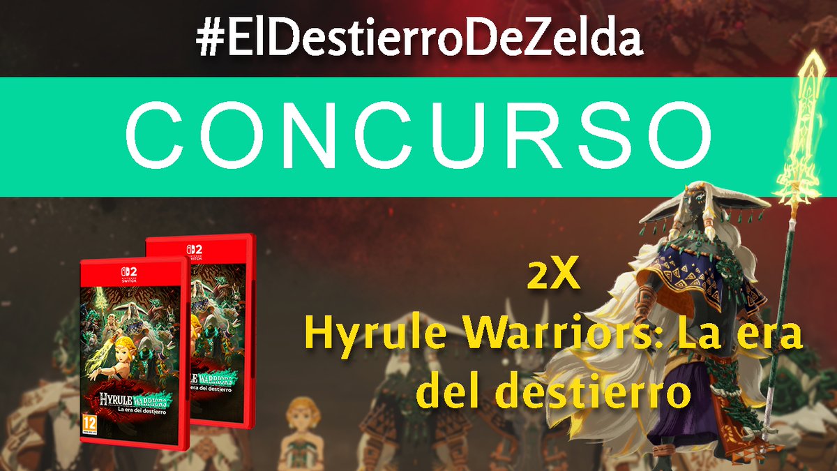 revogamers's tweet image. [CONCURSO] Solo hoy, gana 1 de las 2 copias de Hyrule Warriors (Switch 2) que sorteamos.
☑ Sigue a @revogamers.
☑ Haz RP a este post.
☑ Responde con #ElDestierroDeZelda mencionando a un amigo e indicando los personajes con los que jugaríais. Detalles en revogamers.net/noticias-w/con…