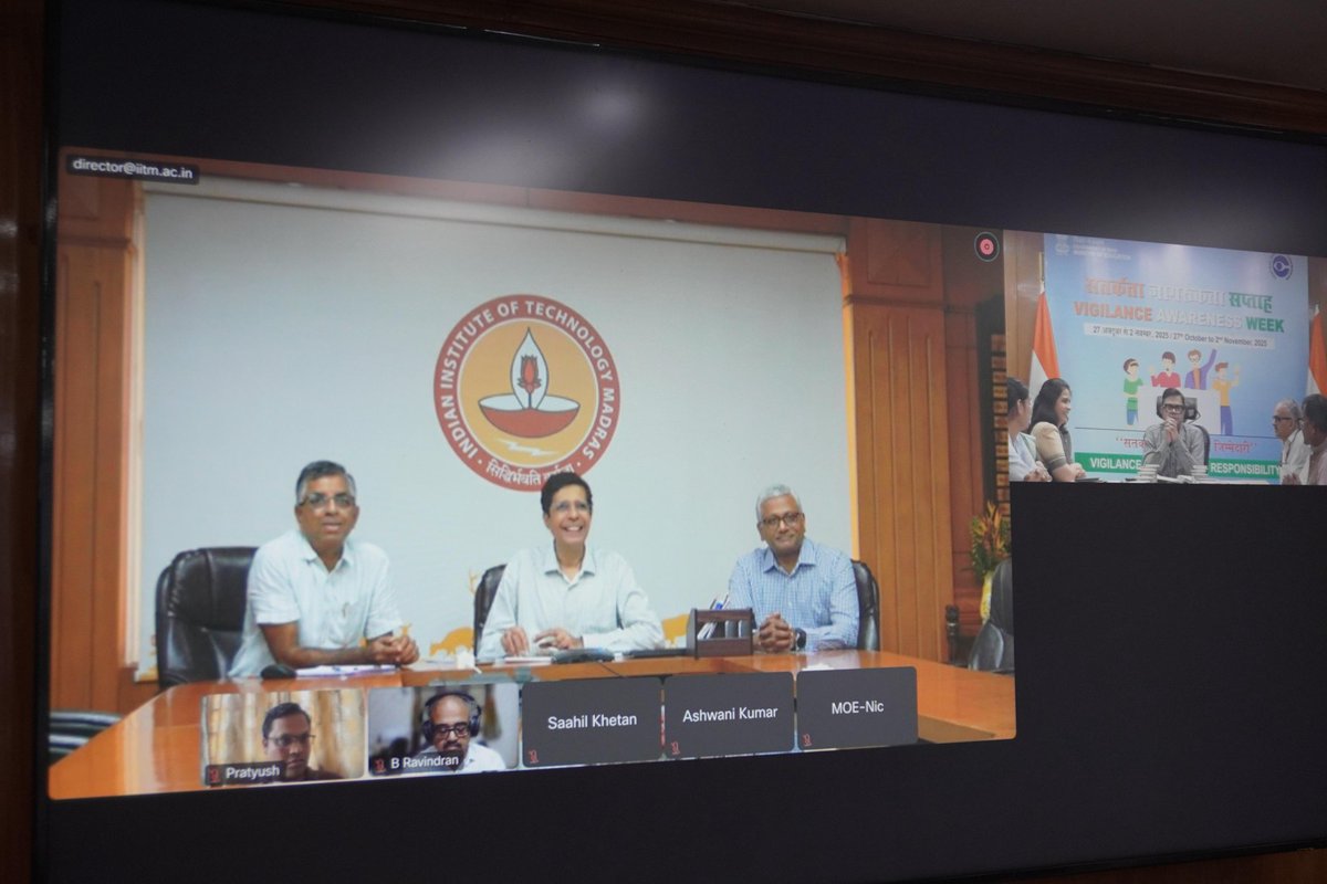 EduMinOfIndia's tweet image. On 27th October 2025, @ncert and @iitmadras, under the aegis of the Ministry of Education, Government of India, signed a Memorandum of Understanding (MoU) to strengthen educational research, development, training and technology integration as a significant step toward innovation…