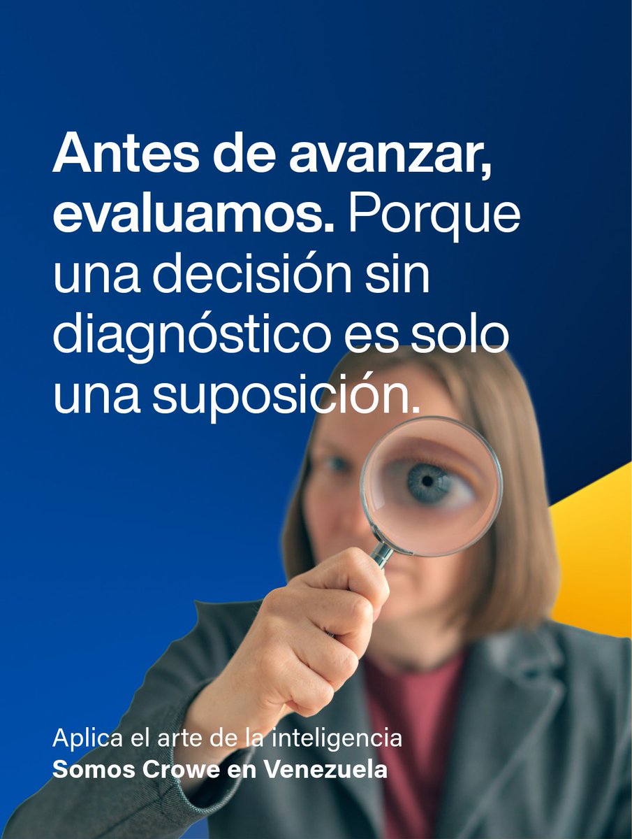 Crowe_vzla's tweet photo. Antes de cada paso, un diagnóstico. 🩺
Antes de decidir, una evaluación. 🔍
Así transformamos la información en certeza. 💼
#SmosCrowe #CroweEnVenezuela #Auditoría #Consultoría #CroweGlobal #BusinessInsight #DataDriven #EstrategiaEmpresarial #Finanzas #WeAreCrowe https://t.co/EK8KnyJXwv