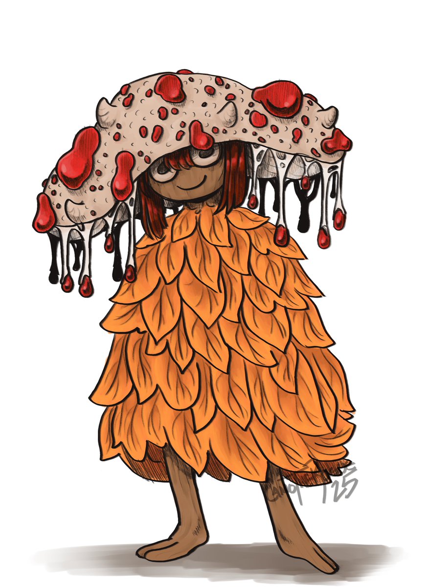 oneloodcatboi's tweet image. I ALMOST FORGOT- I got a new character a few days ago!

Meet Peckii!

They are a druid who serves the great fungus. They wish to spread the word of their master through mouth and spores.

(artist is camotherogue on Discord!!)