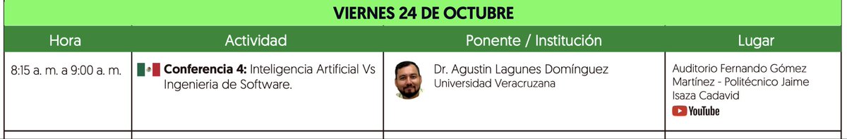 Tuve el gusto de impartir la conferencia “Inteligencia Artificial vs Ingenieria de Software” en el marco de XI Seminario Internacional de Investigación e Innovación en Ingeniería de Software SEIIIS 2025 organizado por diversas universidades colombianas.