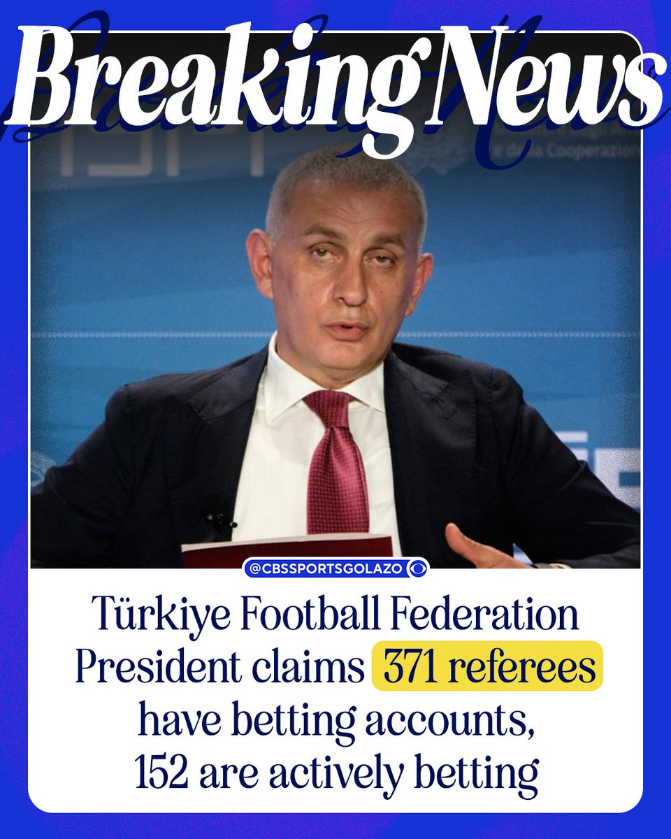 Turkish football has been rocked by a massive betting scandal: A probe revealed that 371 of 571 active referees had betting accounts, and 152 of them were actively gambling 😳