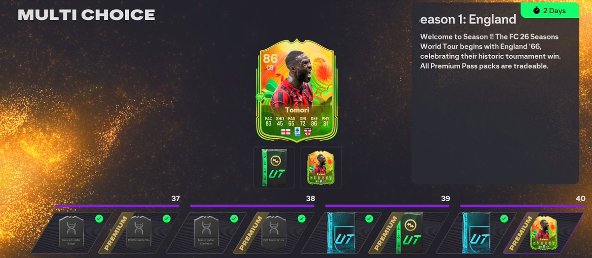 🚨 𝗙𝗜𝗡𝗔𝗟 𝗖𝗔𝗟𝗟: 𝗛𝗼𝘄 𝗧𝗼 𝗖𝗼𝗺𝗽𝗹𝗲𝘁𝗲 𝗧𝗵𝗲 𝗦𝗲𝗮𝘀𝗼𝗻 𝗣𝗮𝘀𝘀! 🚨

There are less than 3 days left before the Season Pass resets!

This is your Ultimate FC 26 Season Pass Guide. Follow this new quickest-path method to get 20,000+ XP and finish the season