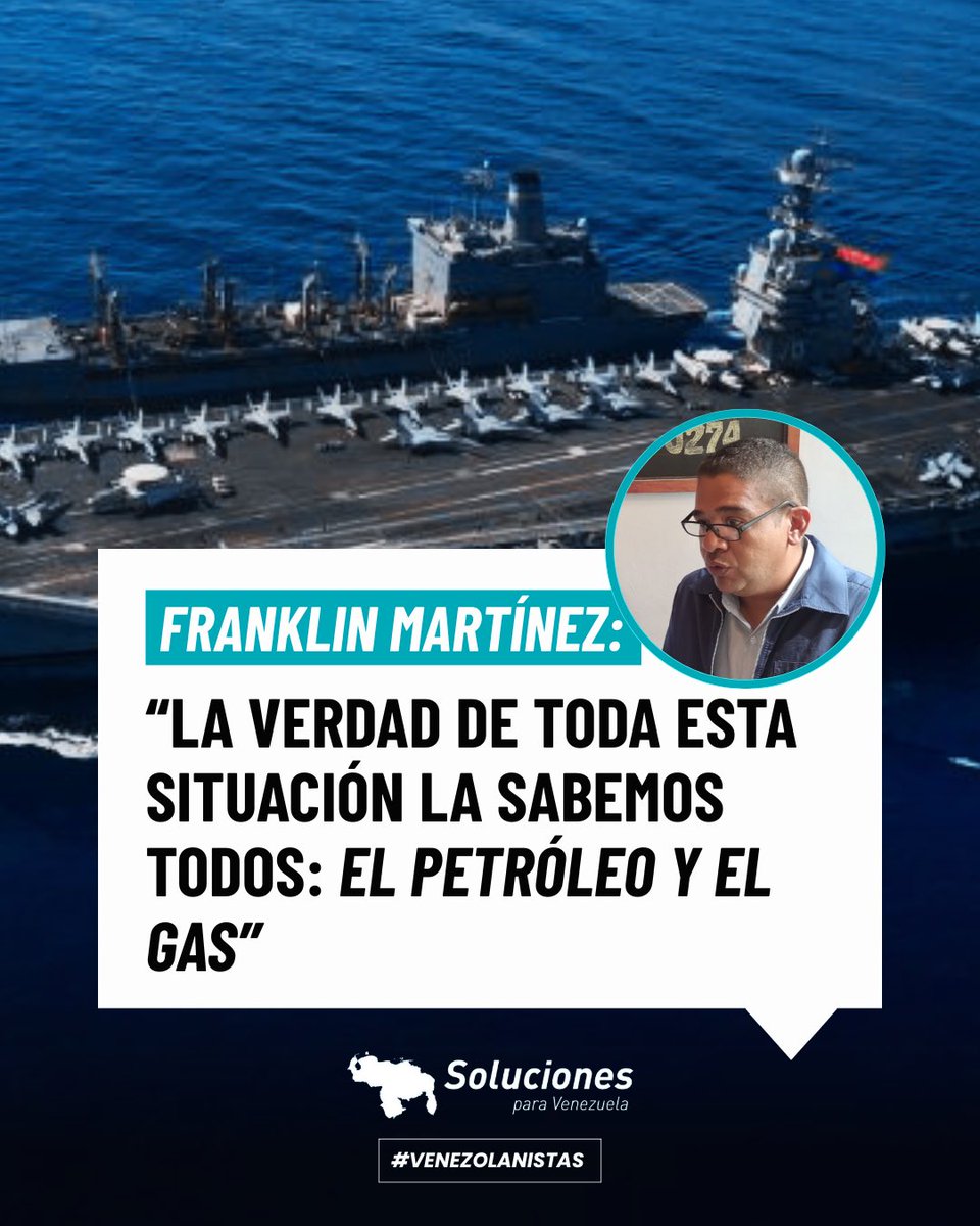 Soluciones para Venezuela (@spvsoluciones) on Twitter photo .<a href="/fradomart/">Franklin Martinez</a>: “La verdad de toda esta situación la sabemos todos, el petróleo y el gas; no se trata de lucha alguna contra el flagelo de las drogas, si así fuese debería comenzar por su casa, el primer consumidor de drogas en el mundo” franklinmartinezvenezuela.blogspot.com/2025/10/los-pa… .<a href="/fradomart/">Franklin Martinez</a>: “La verdad de toda esta situación la sabemos todos, el petróleo y el gas; no se trata de lucha alguna contra el flagelo de las drogas, si así fuese debería comenzar por su casa, el primer consumidor de drogas en el mundo” franklinmartinezvenezuela.blogspot.com/2025/10/los-pa…