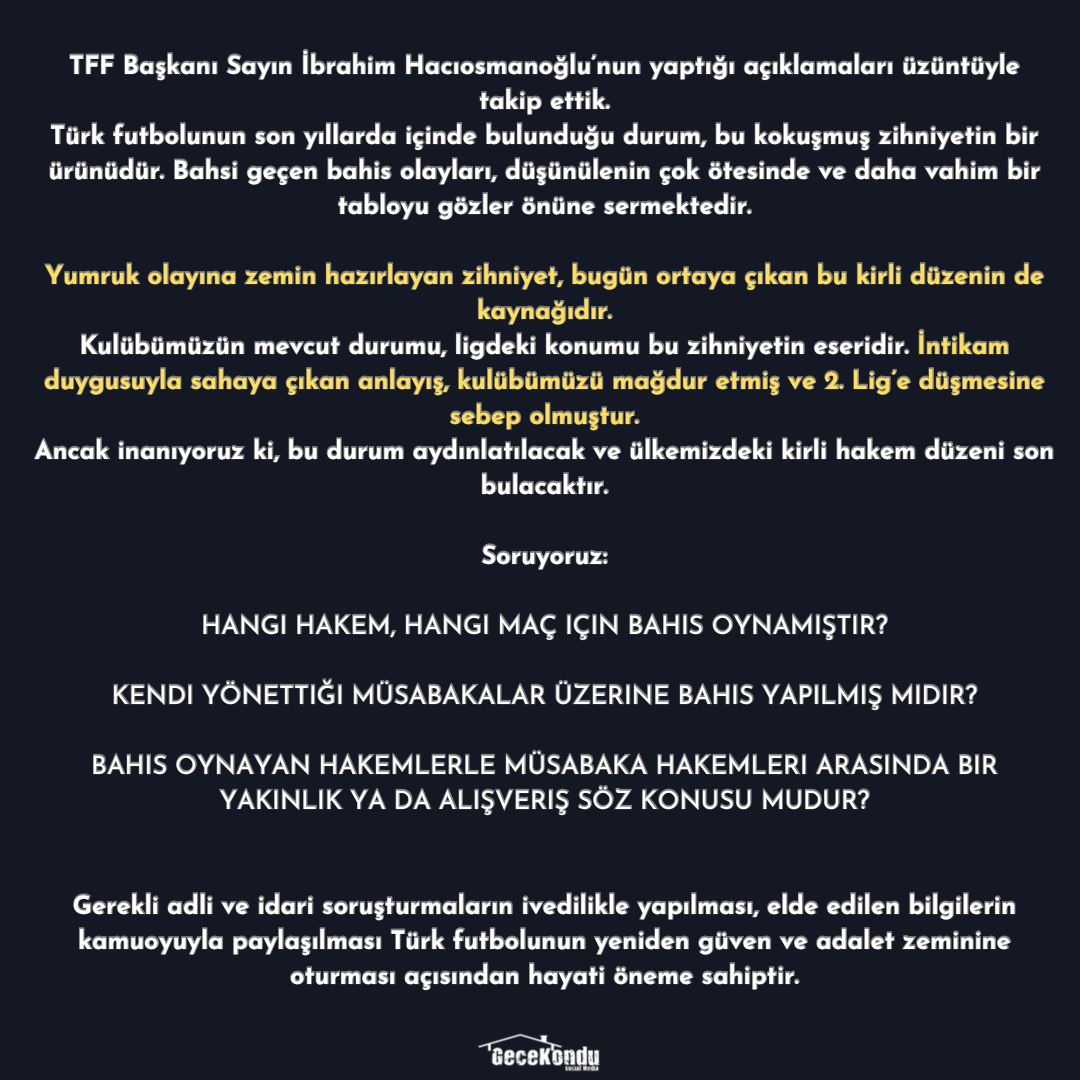 TÜRK FUTBOLUNDA TEMİZLİK ŞART!