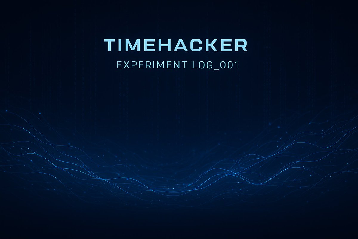 TimeHacker_AI's tweet image. 実験ログ No.001
凸
AI 100体に命令した。
「3時間後にお金を生み出せ」
彼らは動き始めた。
データの海を渡り、確率の壁を超えていく。
結果は、ここに記録する。
#AI実験 #TimeHacker_AI #実験ログ001