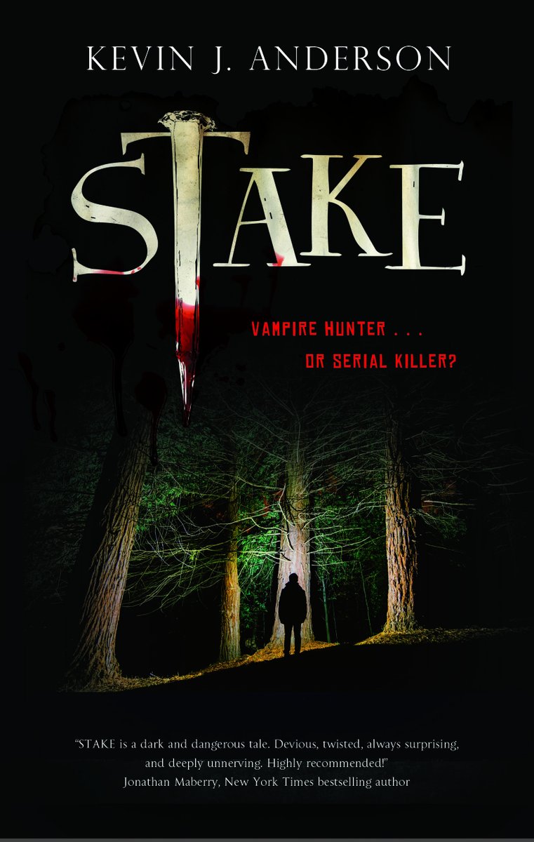 The only way to stop a bad guy with fangs is a good guy with a stake. A reverse vampire thriller. STAKE, signed by me, special at wordfireshop.com/product/stake/