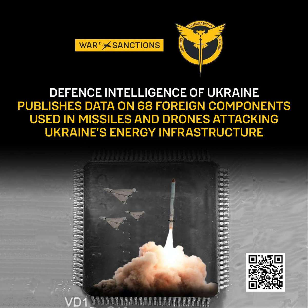 DI_Ukraine's tweet image. The Defence Intelligence of Ukraine, in the “Components in Weapons” section of the War&Sanctions portal, has released information on 68 new components identified in missiles and UAVs used by russia to strike Ukraine.
🔗: gur.gov.ua/en/content/war…