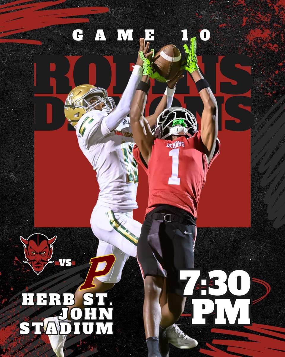 Warner Robins Football (@robinsfootball1) on Twitter photo Game. 10. Tricks. No. Treats.
#RobinsFootball #SouthDavis
vs. Perry
10.31.2025 | 7:30 pm | Herb St. John Stadium
SportsMic Radio Network
gofan.co/event/3391049?…
Clear bag policy Game. 10. Tricks. No. Treats.
#RobinsFootball #SouthDavis
vs. Perry
10.31.2025 | 7:30 pm | Herb St. John Stadium
SportsMic Radio Network
gofan.co/event/3391049?…
Clear bag policy