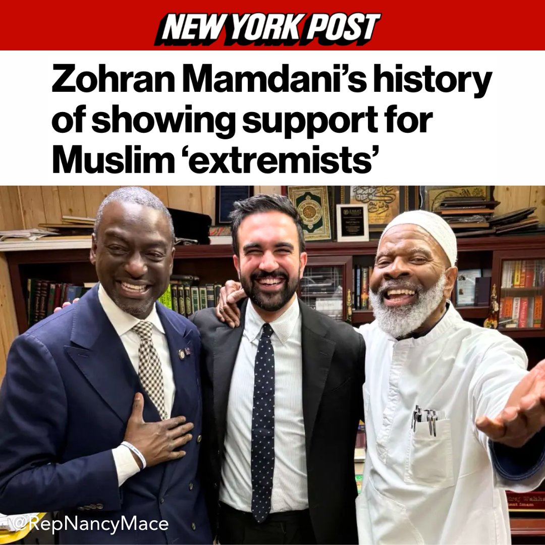 Rep. Nancy Mace (@repnancymace) on Twitter photo We introduced the Muslim Brotherhood Is a T*rrorist Organization Act because it’s time to call it what it is, a jihadist network fueling t*rrorism.
While radicals like Zohran Mamdani cozy up to extremists tied to Islamic t*rrorists and Hamas, we’re putting AMERICA FIRST and We introduced the Muslim Brotherhood Is a T*rrorist Organization Act because it’s time to call it what it is, a jihadist network fueling t*rrorism.
While radicals like Zohran Mamdani cozy up to extremists tied to Islamic t*rrorists and Hamas, we’re putting AMERICA FIRST and