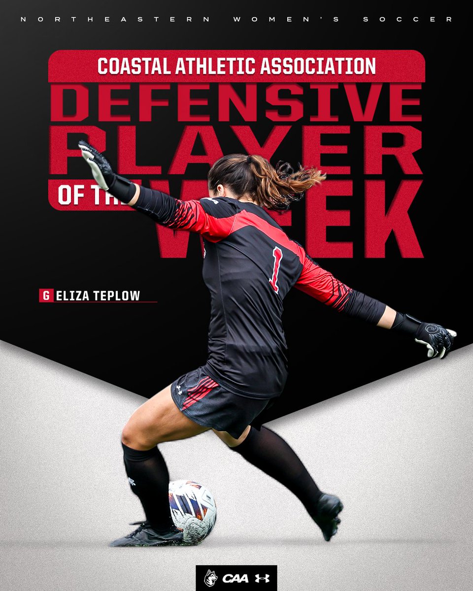 Good things come in threes! 

For the third time this season, Eliza Teplow is the CAA Defensive Player of the Week. 

📰: tinyurl.com/29nh2lvg