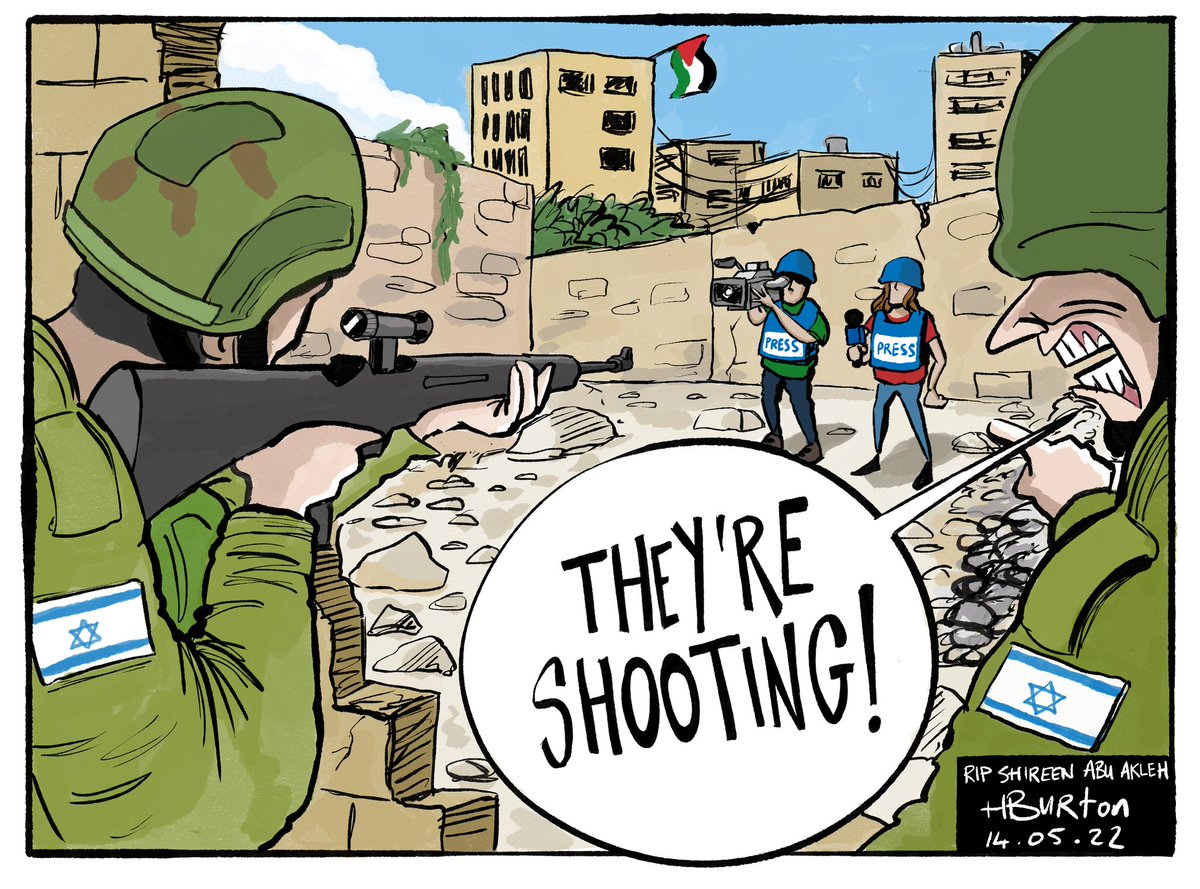HBtoons's tweet photo. My cartoon from when Shireen was killed in 2022. https://t.co/Hj5aHpqPsk