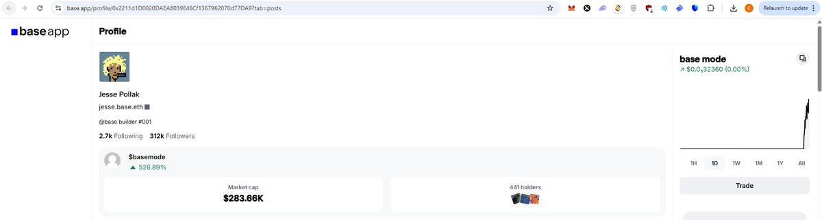 FatalKick1's tweet image. 0xA86637844b37fAf4106D56a785A7487CD65bfb07

@jessepollak i see you changed your base pair to #BASEMODE 

base.app/profile/0x2211…