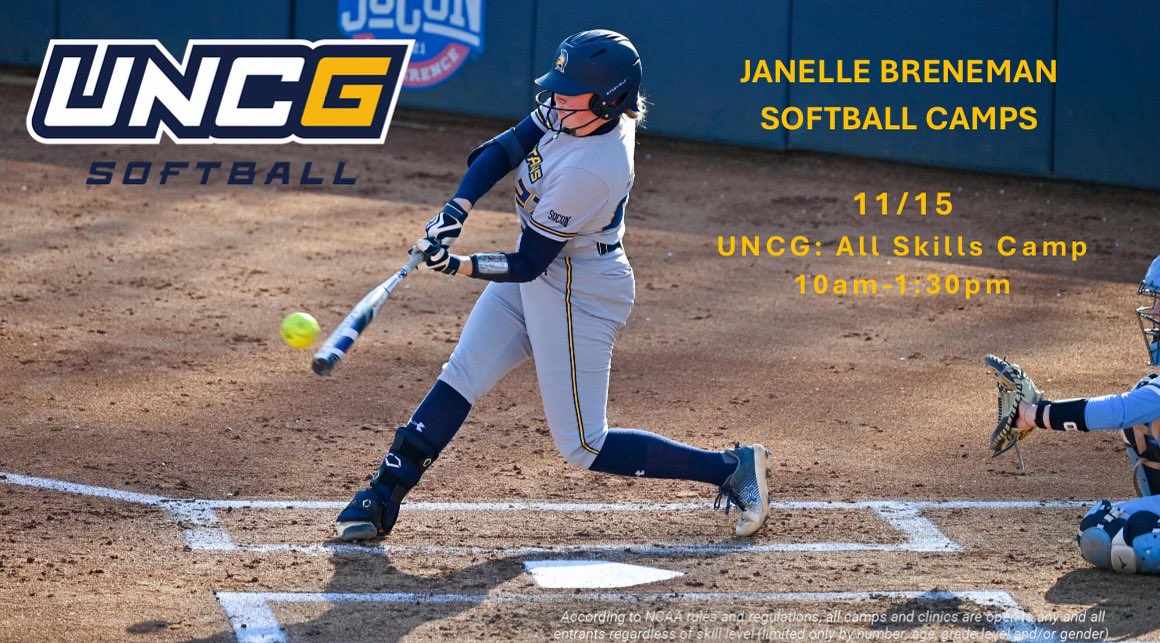 UNCGSoftball's tweet photo. 📣 Register now for our November 15th Camp at https://t.co/pr8ChU8kjY https://t.co/hpwcvsBead